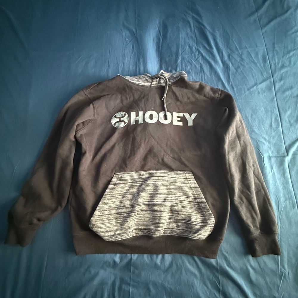 Hooey Black Hoodie with Gray Accents